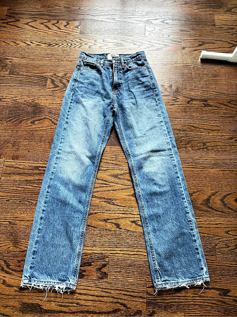 BDG High-Waisted Slim Straight Jean Straight Leg Jeans in Blue Waist 24